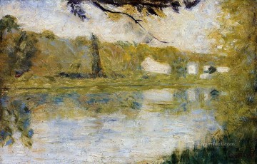  Riverside Oil Painting - the riverside 1883